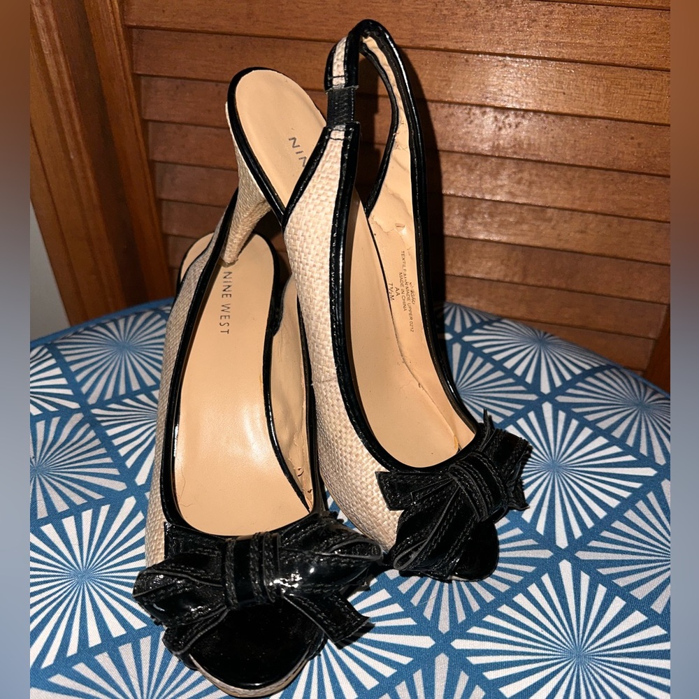 Nine West peep-toe sling backs